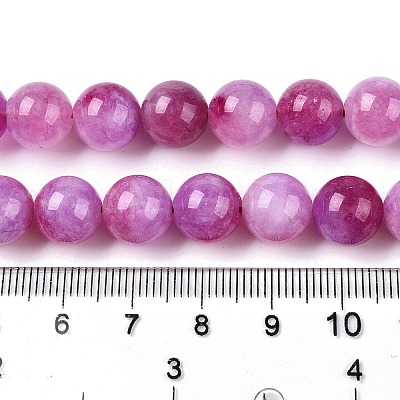 Dyed Natural White Jade Beads Strands G-T138-10mm-210-12-1