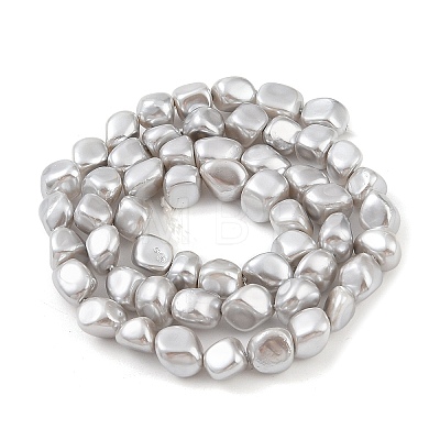 Electroplated Shell Pearl Beads Strands BSHE-C006-02C-1