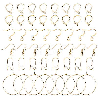 Brass Hoop Earring Findings KK-HS0002-07-1