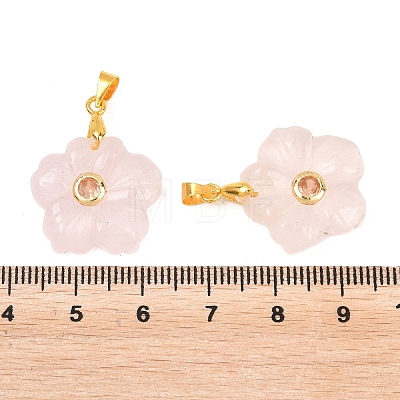 Natural Rose Quartz Carved Pendants G-A315-01G-08-1