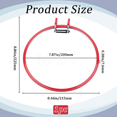 Iron Embroidery Hoops TOOL-WH20007-02B-1