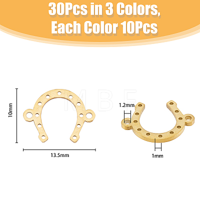 30Pcs 3 Styles 201 Stainless Steel & Titanium Steel Connector Charms STAS-DC0013-57-1