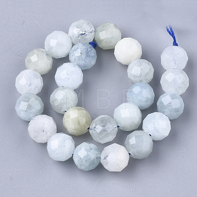 Natural Aquamarine Beads Strands G-S345-6mm-013-1
