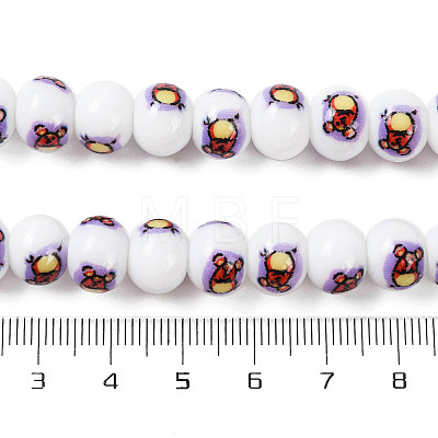 Printing Glass Beads for Necklaces Bracelets Making GLAA-B020-02A-07-1