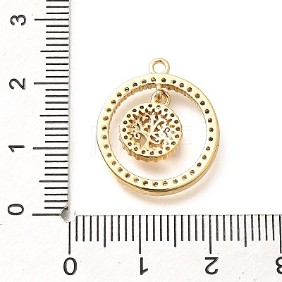 Brass Micro Pave Cubic Zirconia Pendants KK-G519-07G-05-1