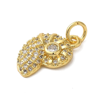 Rack Plating Brass Micro Pave Cubic Zirconia Pendants KK-P279-27B-G-1