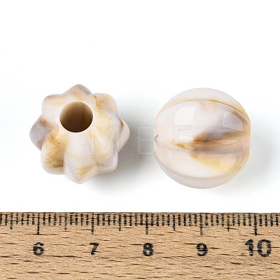 Two Tone Opaque Acrylic European Beads OACR-N157-08-1
