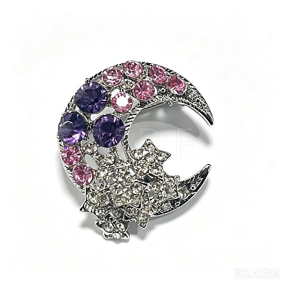 Alloy Rhinestone Brooches PW-WG58476-02-1