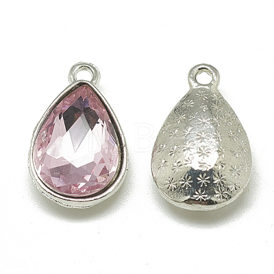 Alloy Glass Pendants PALLOY-T028-10x14mm-10-1