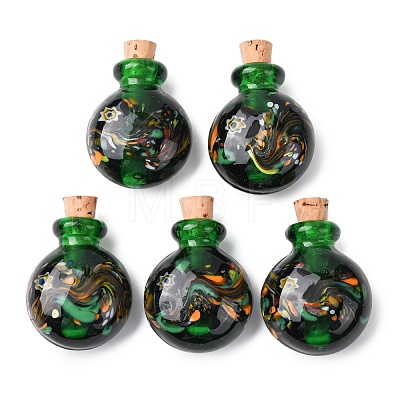 Handmade Lampwork Perfume Bottle Pendants LAMP-H072-01A-1