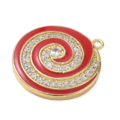 Brass Micro Pave Clear Cubic Zirconia Pendants CU-CBA4231-04B-G-1