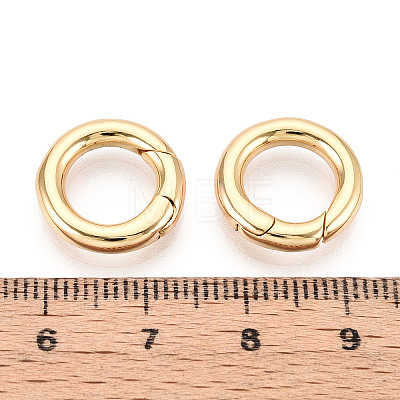 Brass Spring Gate Rings KK-T078-20G-03-1