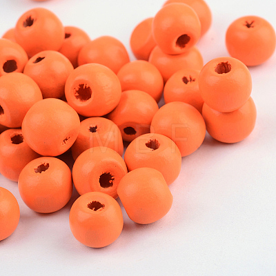 Natural Wood Beads WOOD-S662-11x12mm-A07-1