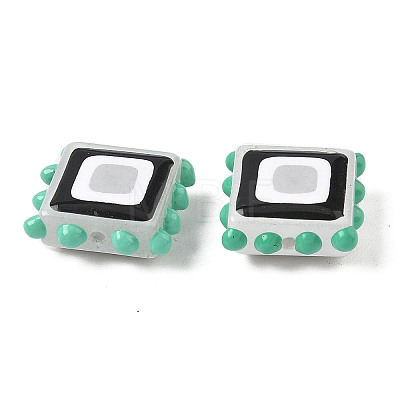 Baking Paint Glass Enamel Beads LAMP-S079-14C-1
