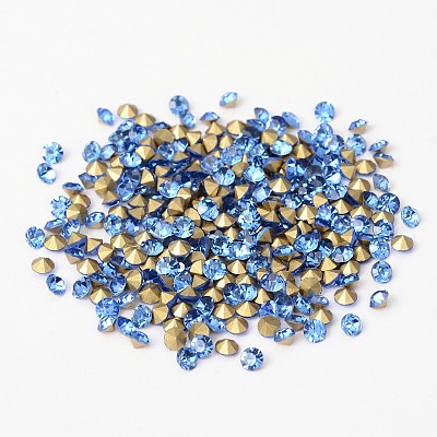 Back Plated Grade A Diamond Glass Pointed Rhinestone X-RGLA-SS6-005-1