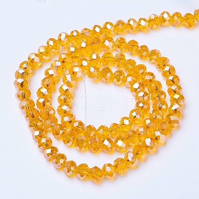 Electroplate Glass Beads Strands EGLA-A044-T6mm-B-M-1