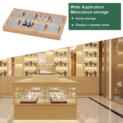 8-Grid Wood Earring Display Board EDIS-WH0016-010A-1