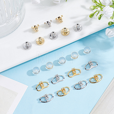24Pcs 6 Styles Silicone Ear Nuts SIL-BBC0001-05-1