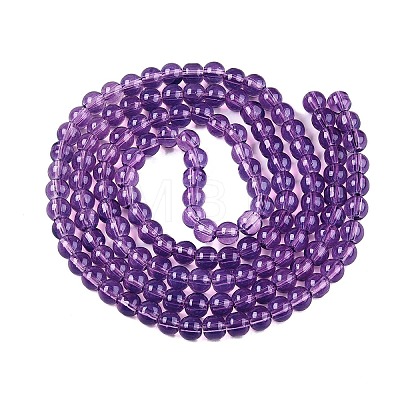 Baking Paint Glass Beads Strands DGLA-Q023-6mm-DB44-1