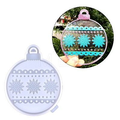 Christmas Theme Light Bulb Pendant Silicone Molds DIY-M045-26B-1