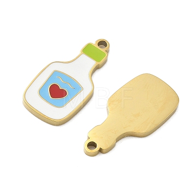304 Stainless Steel Enamel Pendants STAS-G360-04G-06-1