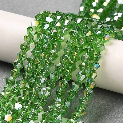 Transparent Electroplate Glass Beads Strands LS-GLAA-F029-3mm-A03-1