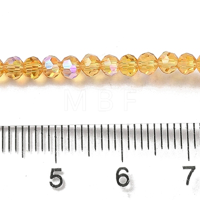 Electroplate Transparent Glass Beads Strands EGLA-A035-T3mm-L17-1