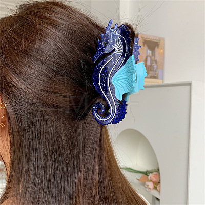 Cellulose Acetate(Resin) Claw Hair Clips OHAR-C014-01C-1