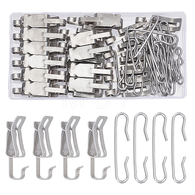 60Pcs 2 Style Aluminum Roof De-Icing Cable Clips & Cable Spacers AJEW-FH0002-22-1