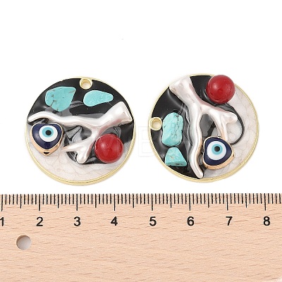 Rack Plating Alloy Enamel Pendants FIND-Z062-01G-02-1