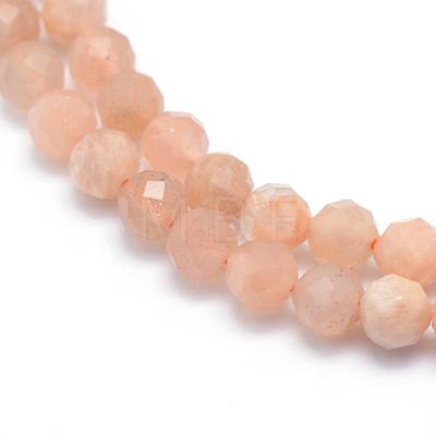 Natural Sunstone Beads Strands G-E411-13B-4mm-1