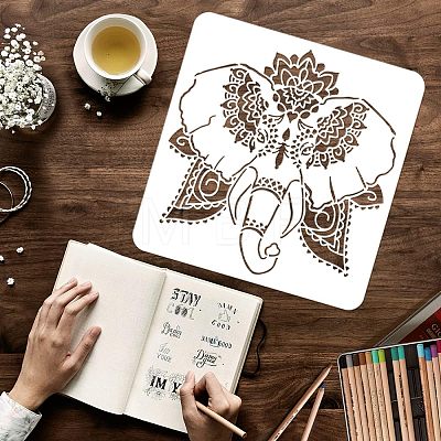 Large Plastic Reusable Drawing Painting Stencils Templates DIY-WH0172-781-1