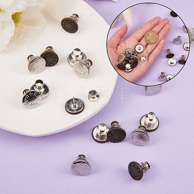 16 Sets 2 Styles Iron Button Pins for Jeans IFIN-SZ0001-011-1