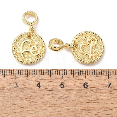 Brass European Dangle Charms KK-H278-01G-01-1