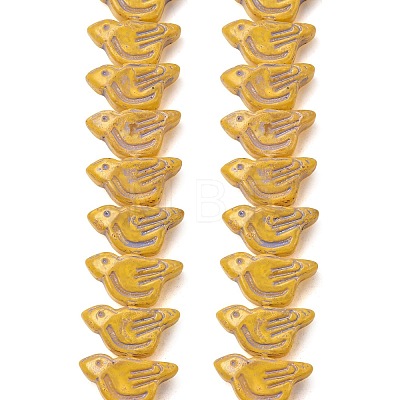 Painted Glass Beads Strands GLAA-Z021-19H-1