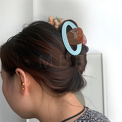 Cellulose Acetate(Resin) Claw Hair Clips PW-WGAFB4E-02-1