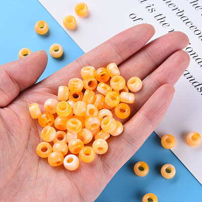 Acrylic European Beads MACR-S375-002B-06-1