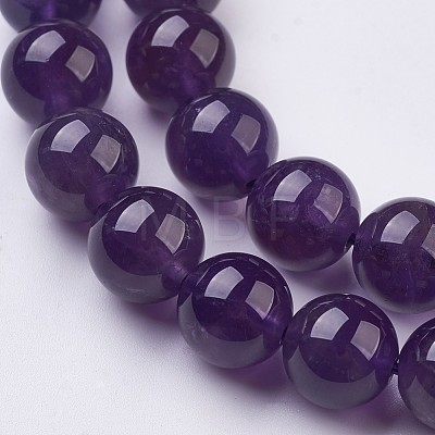 Natural Amethyst Bead Strands G-J376-20-10mm-1