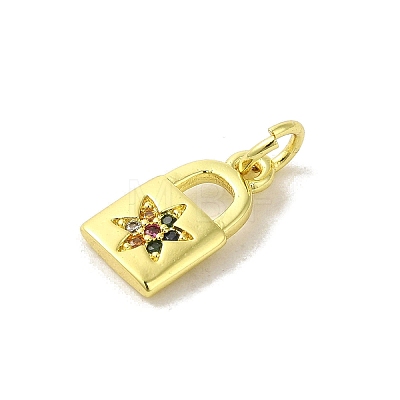 Brass Micro Pave Cubic Zirconia Charms KK-M283-28C-02-1