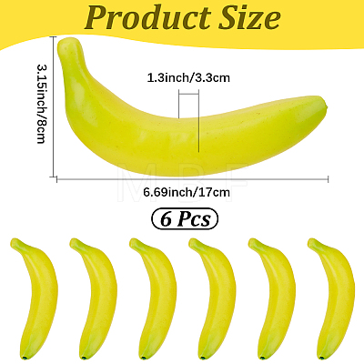 Foam Simulation Fruit Banana AJEW-CN0007-15-1