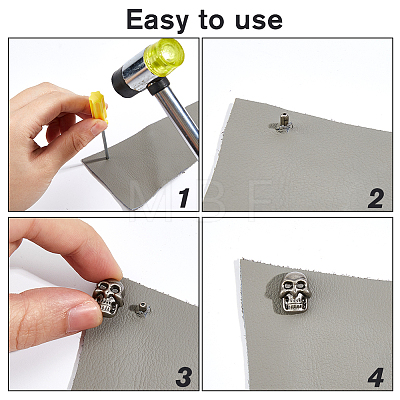 48Pcs Alloy Studs Rivets FIND-FH0011-42B-1