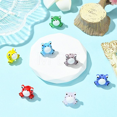 7Pcs 7 Colors Handmade Lampwork Beads LAMP-CJ0002-15-1