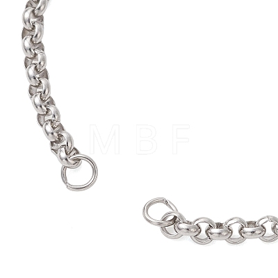 304 Stainless Steel Rolo Chain Bracelet Making AJEW-JB01506-1