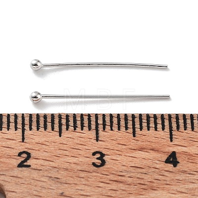 Rhodium Plated 925 Sterling Silver Ball Head Pins STER-M117-05A-P-1