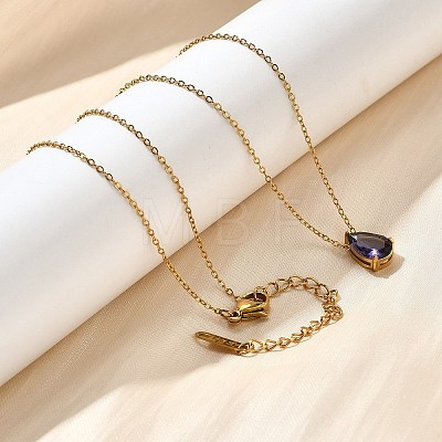 304 Stainless Steel Necklaces NJEW-R022-01G-02-1