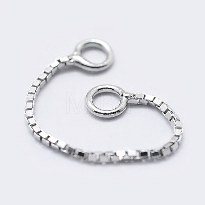 Rhodium Plated 925 Sterling Silver Box chain STER-K171-10P-1