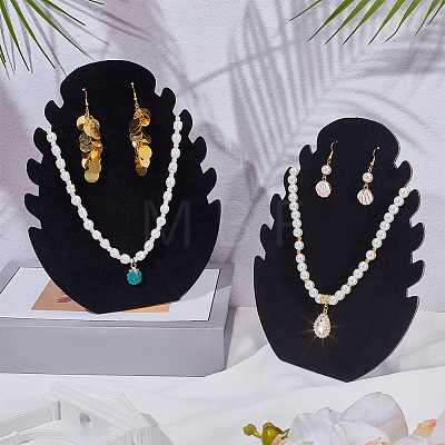 2Pcs Desktop Paper Necklace Display Stands NDIS-SC0001-03B-1