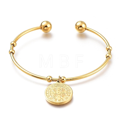 201 Stainless Steel Cuff Bangles BJEW-M284-04-1-1