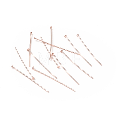 Brass Flat Head Pins KK-WH0058-03C-RG-1