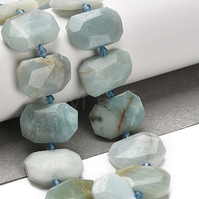 Natural Flower Amazonite Beads Strands G-H078-B09-01-1